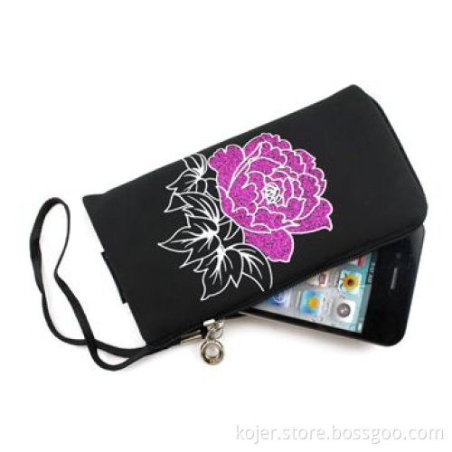 Zipper Pouch, Made of Velvet with Quality Zipper Slider and Lanyard, Ideal for iPhone 4